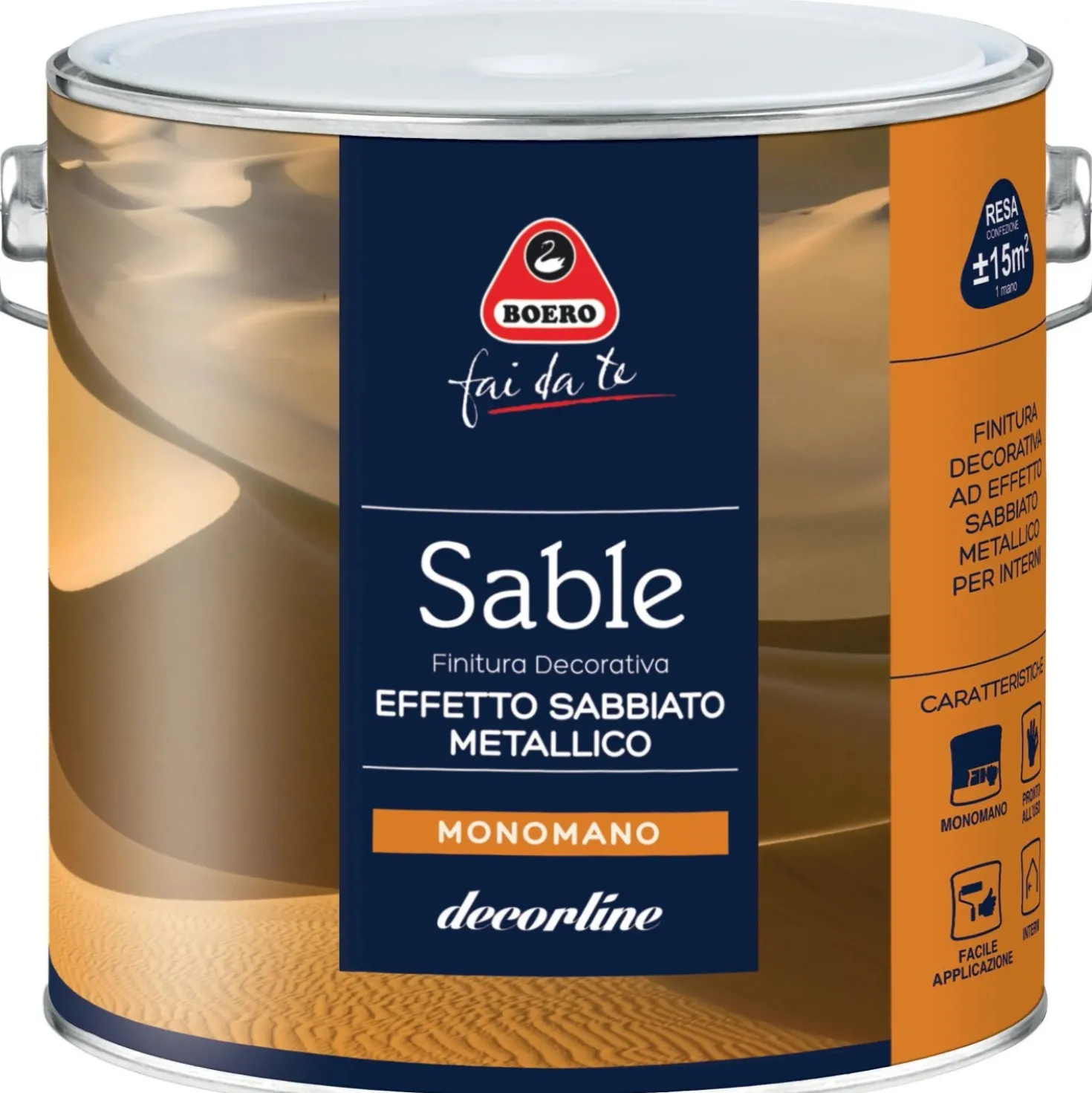 Sable oro finitura decorativa effetto sabbiato 2,5 lt Boero