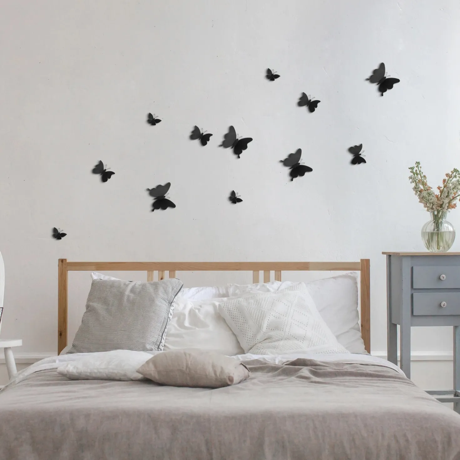 Sagome adesive 3D farfalle nere
