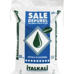 Sale in cristalli extragrossi per addolcitori d`acqua Depurel 25 kg