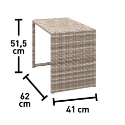 Salotto da esterno Mini Olea in acciaio e rattan grigio 2 posti