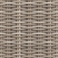 Salotto da esterno Mini Olea in acciaio e rattan grigio 2 posti
