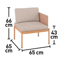 Salotto da esterno Redcliffe in alluminio colore arancione 2 posti