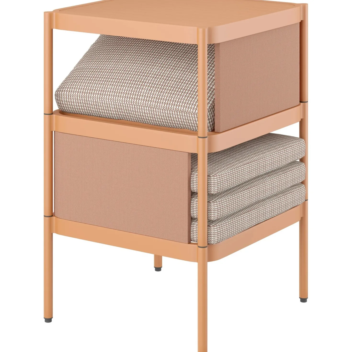 Salotto da esterno Redcliffe in alluminio colore arancione 2 posti