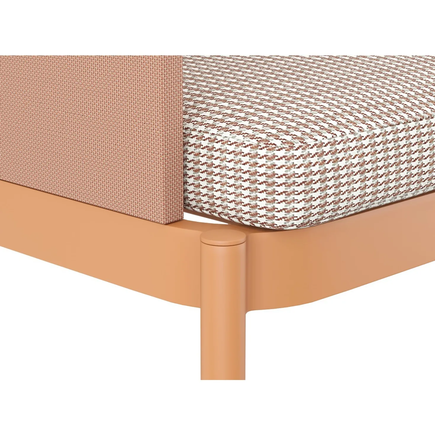 Salotto da esterno Redcliffe in alluminio colore arancione 2 posti