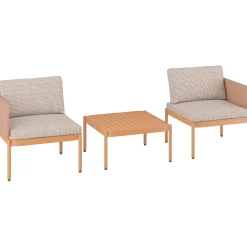 Salotto da esterno Redcliffe in alluminio colore arancione 2 posti