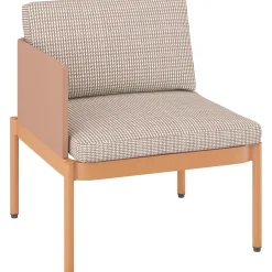Salotto da esterno Redcliffe in alluminio colore arancione 2 posti
