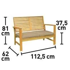 Salotto da giardino Alfenas in legno di acacia 4 posti