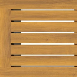 Salotto da giardino angolare Lipson in alluminio con inserti in legno 4 posti