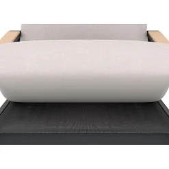 Salotto da giardino Branford in allu con cuscini antracite/beige 4 posti