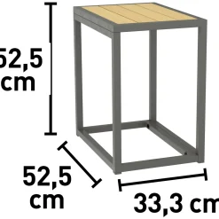 Salotto da giardino Carleton Set lounge in alluminio 5 pz 2 posti