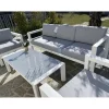 Salotto da giardino Hibiscus in alluminio bianco 5 posti