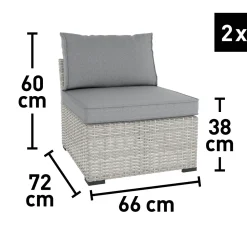 Salotto da giardino Hopevale Set Lounge in rattan 6 posti