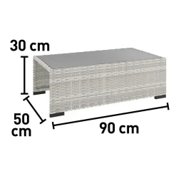 Salotto da giardino Hopevale Set Lounge in rattan 6 posti