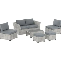 Salotto da giardino Hopevale Set Lounge in rattan 6 posti