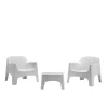 Salotto da giardino Ibiza Terrace 2 poltrone ed 1 tavolino White