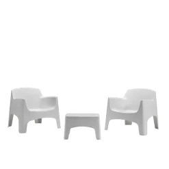 Salotto da giardino Ibiza Terrace 2 poltrone ed 1 tavolino White