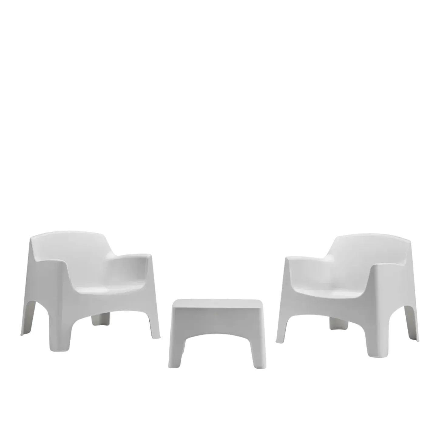Salotto da giardino Ibiza Terrace 2 poltrone ed 1 tavolino White