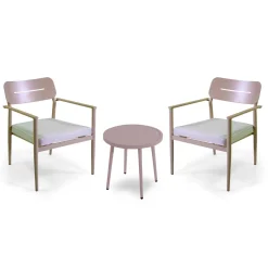 Salotto da giardino Ibiza in alluminio beige 2 posti