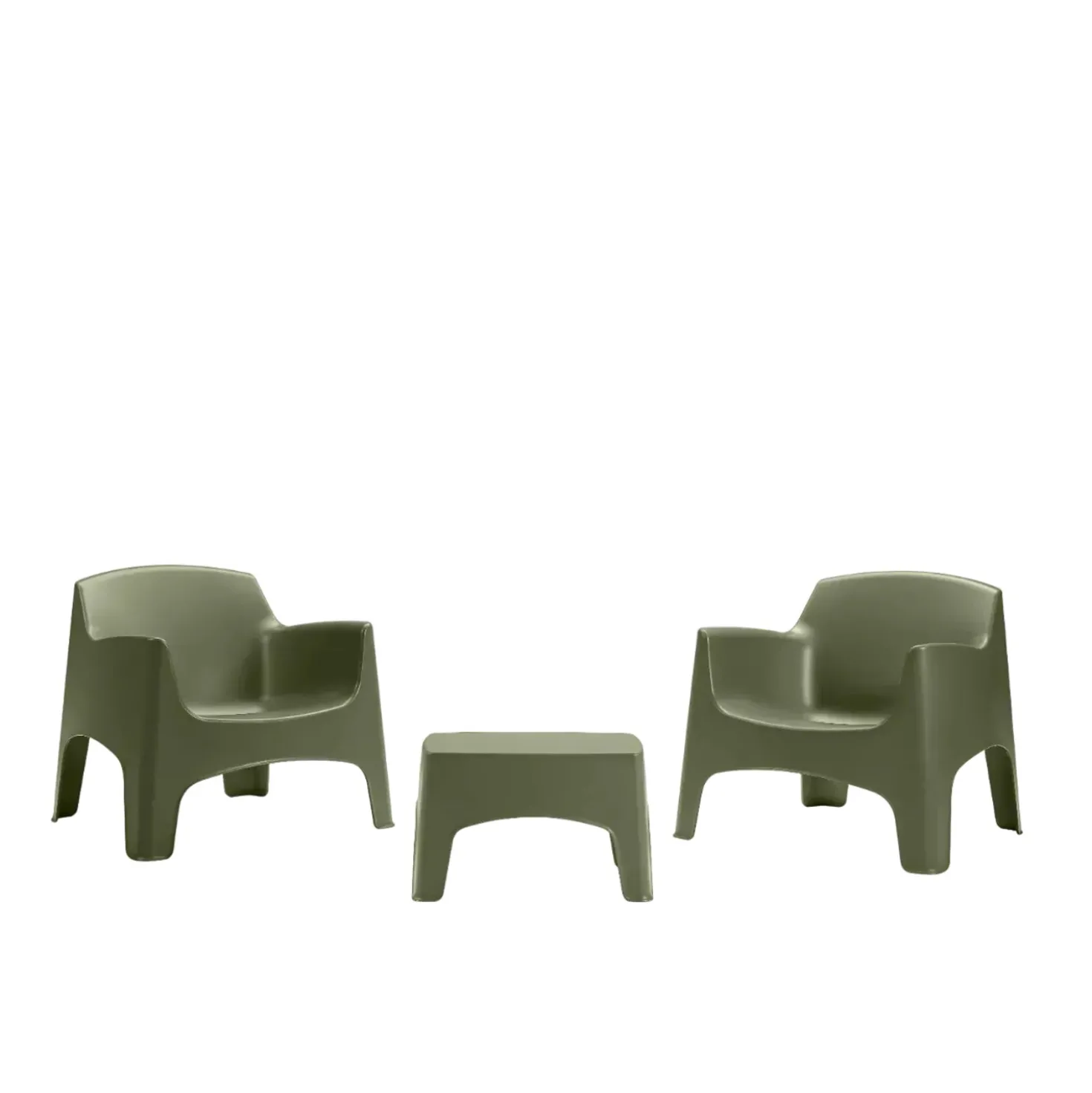 Salotto da giardino Ibiza Terrace 2 poltrone ed 1 tavolino Pine Green