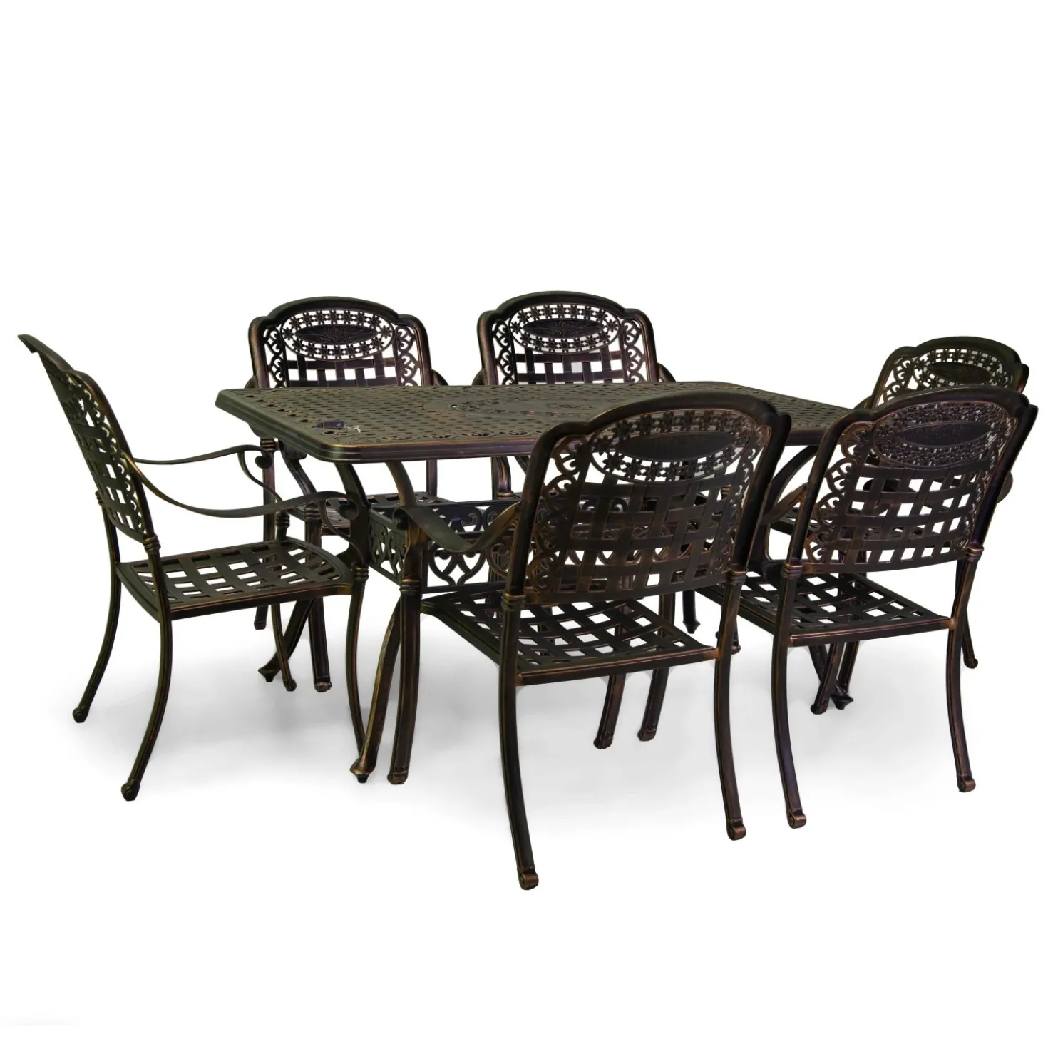 Salotto da giardino in Maryland alluminio bronzo 6 posti
