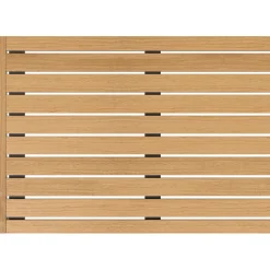 Salotto da giardino Lankin in alluminio con cuscini poliestere beige 3 posti