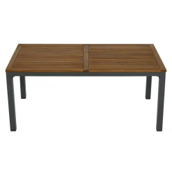Salotto da giardino Maycroft in legno e alluminio antracite 5 posti