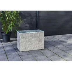 Salotto da giardino Olea in polyrattan sabbia 3 posti