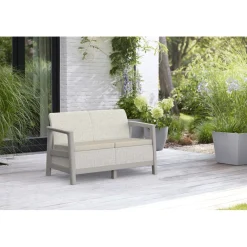 Salotto da giardino Scandi Linea in plastica beige 4 posti