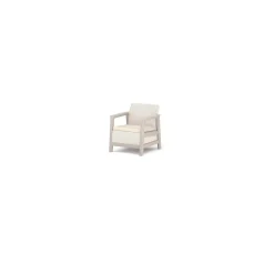 Salotto da giardino Scandi Linea in plastica beige 4 posti