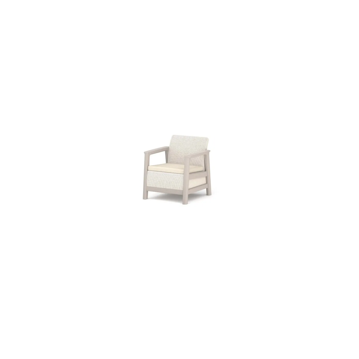 Salotto da giardino Scandi Linea in plastica beige 4 posti