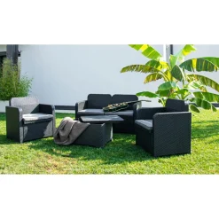 Salotto da giardino Sorrento Luxe in polimerico ecologico 4 posti