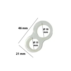 Salvamaniglia a 2 fori in silicone 4 pz