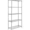 Scaffale in acciaio cromato 5 ripiani 35,2x90,7x181,5 cm 110 kg/ripiano
