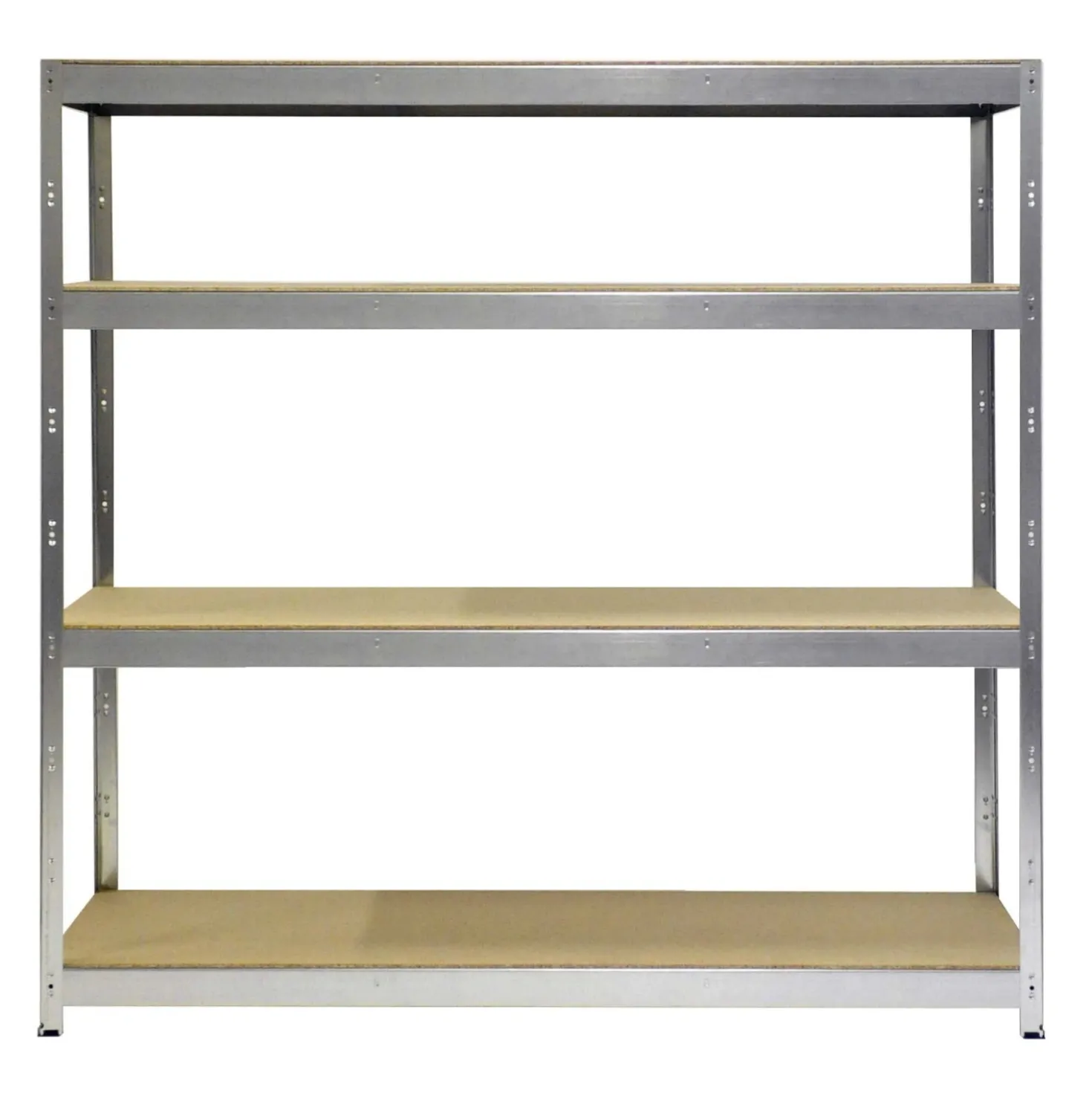 Scaffale in kit legno e metallo 4 piani in FSC 200x70x200 cm