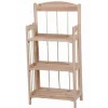 Scaffale in legno di abete 3 ripiani 44x23x92 cm