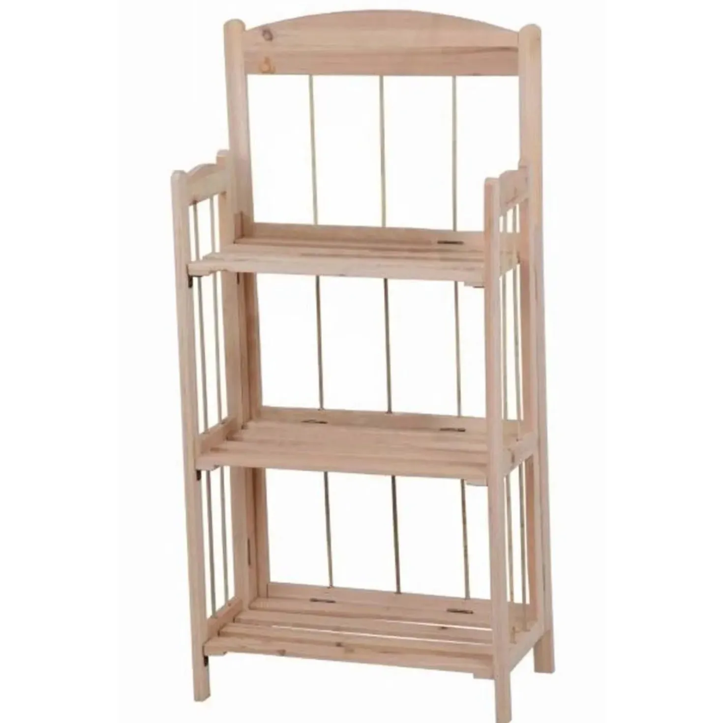 Scaffale in legno di abete 3 ripiani 44x23x92 cm