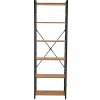 Scaffale in metallo e legno Achille 6 ripiani 60x28x184,5 cm