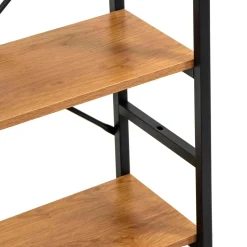 Scaffale in metallo e legno Achille 3 ripiani 60x28x83,5 cm