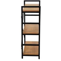 Scaffale in metallo e legno Achille 3 ripiani 60x28x83,5 cm