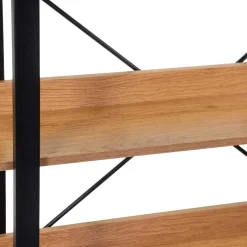 Scaffale in metallo e legno Achille 5 ripiani 120x28x171 cm