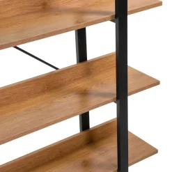 Scaffale in metallo e legno Achille 5 ripiani 120x28x171 cm