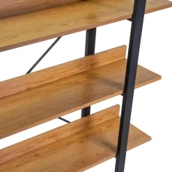 Scaffale in metallo e legno Achille 3 piani 120x28x108 cm