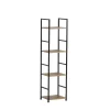 Scaffale in metallo e truciolare 4 ripiani 29x24x112 cm nero