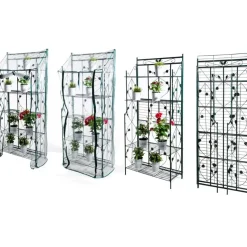 Scaffale in metallo per serre con ripiani rimuovibili 75 cm x 177 cm x 34 cm