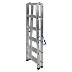 Scala a doppia salita professionale in alluminio Gierre 6 gradini P max 150 kg