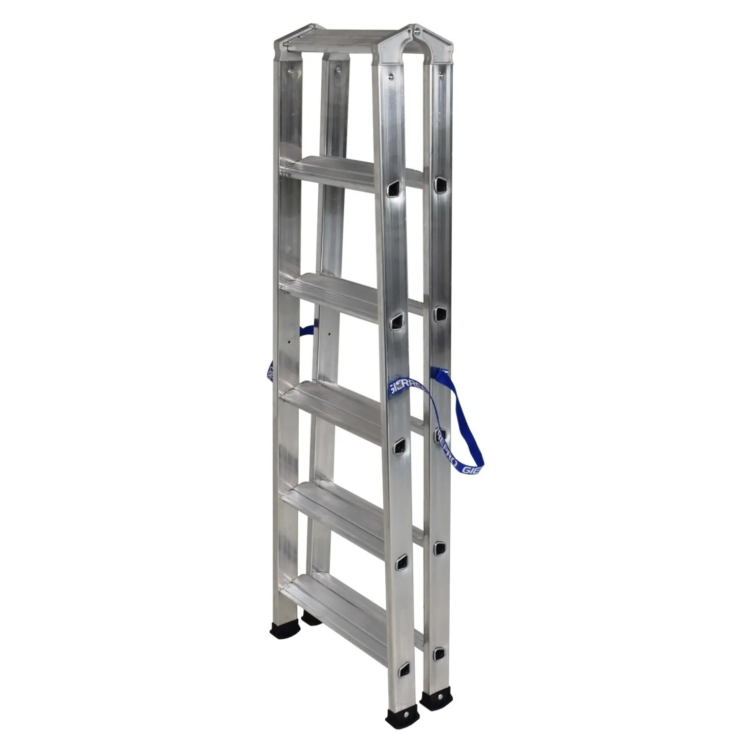 Scala a doppia salita professionale in alluminio Gierre 6 gradini P max 150 kg