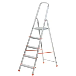Scala casalinga in alluminio Gierre 5 gradini p/max 150 kg
