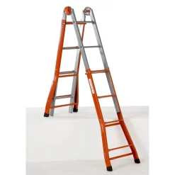 Scala telescopica in acciaio multifunzione Peppina FE 4+4 gradini P max 100 kg