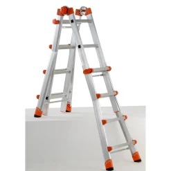 Scala telescopica in alluminio multif Peppina ALU EN131 4+4 gradini P max 150 kg