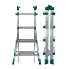 Scala telescopica in alluminio multif Gierre Selecta 4+4 gradini P max 150 kg